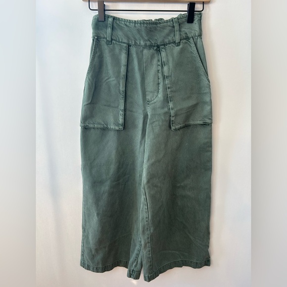 Young Fabulous & Broke (YFB) Women’s Green Saidie Wide Leg Pants, Size XS - Picture 2 of 11